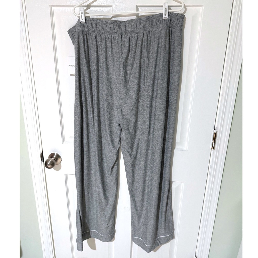 Beyond Yoga 3pc Lounge Set Robe Camisole Pants Silver Mist Gray Womens 2X 3X 4X - Picture 10 of 11
